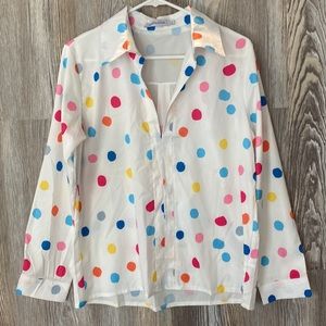 Misslook multi colored, polkadotted blouse, L